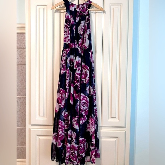EnFocus Studio Sleeveless Floral Jewel Waisted Maxi Dress Size 6 - Picture 3 of 8